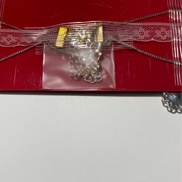 Arizona Jean Co. Womens Layered Necklace Set With Pearl & Floral Pendant Design - Picture 5 of 5